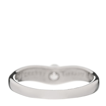 Tiffany Platinum Diamond Elsa Peretti Curved Band Ring 52 6 3 of 7