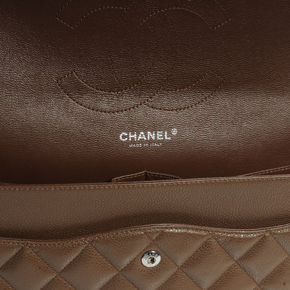Chanel Caviar Quilted Jumbo Double Flap Brown 7 of 8