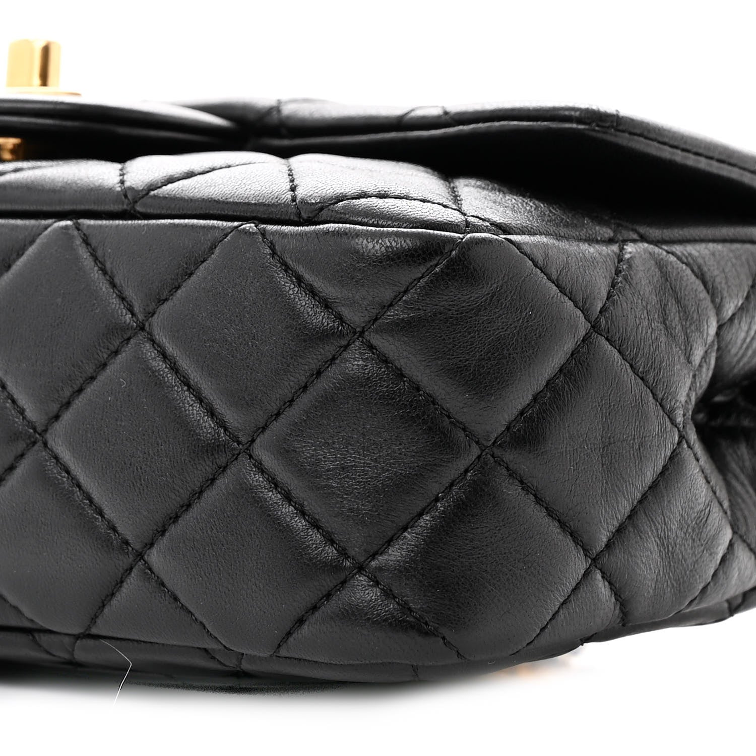 Chanel Lambskin Quilted Mini Rectangular Pearl Crush Flap Black 10 of 10
