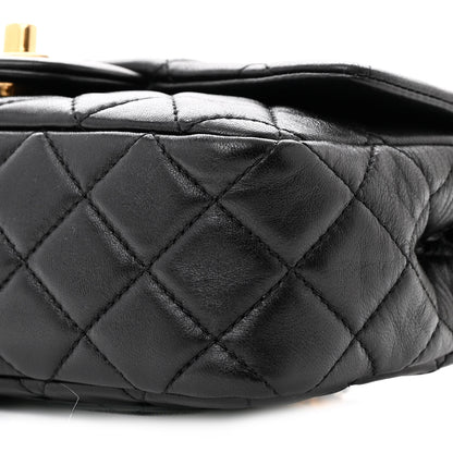 Chanel Lambskin Quilted Mini Rectangular Pearl Crush Flap Black 10 of 10