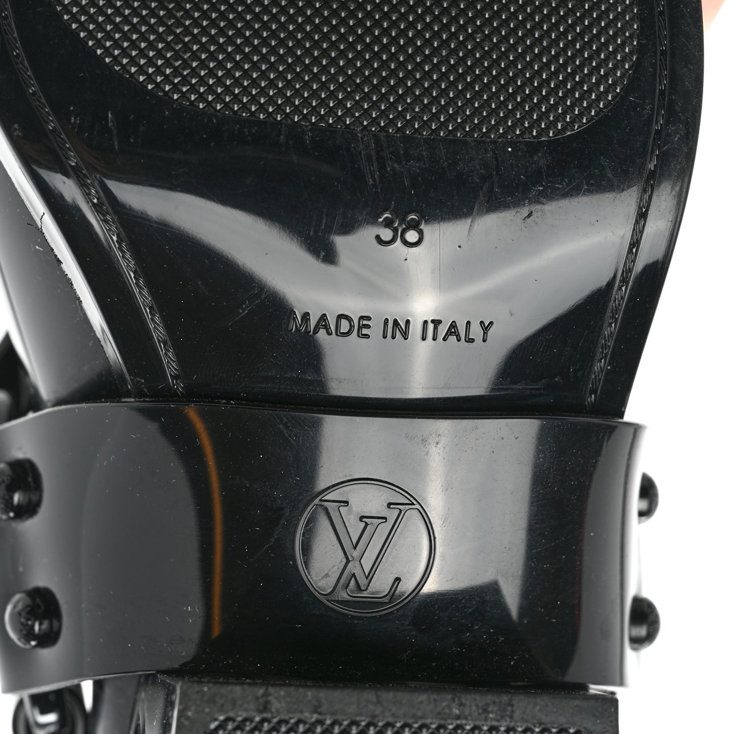 Rubber Monogram Rhapsody Ankle Boots 38 Black