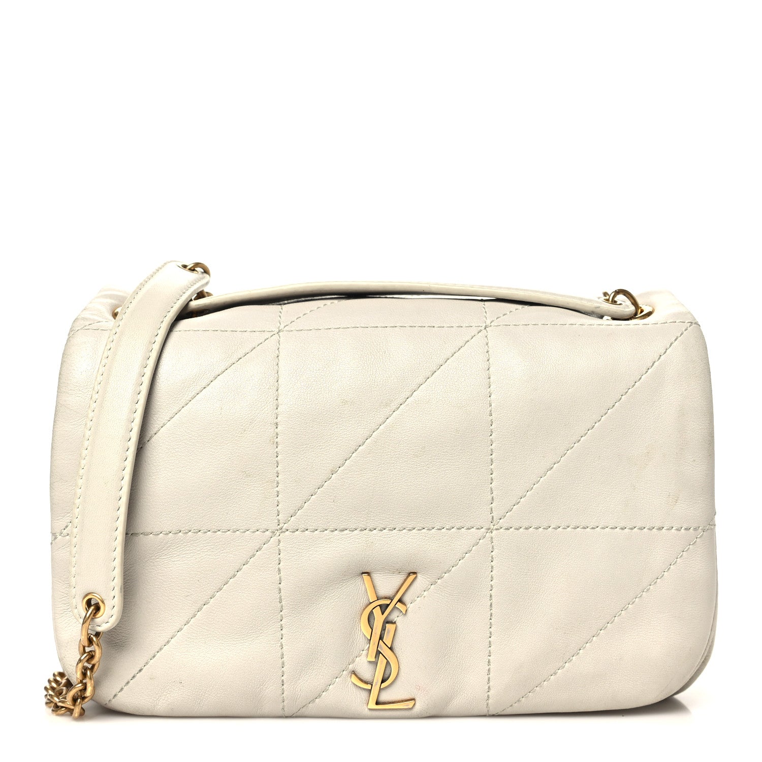 Saint Laurent Lambskin Matelasse Monogram Mini Jamie 4.3 Crema Soft 1 of 10