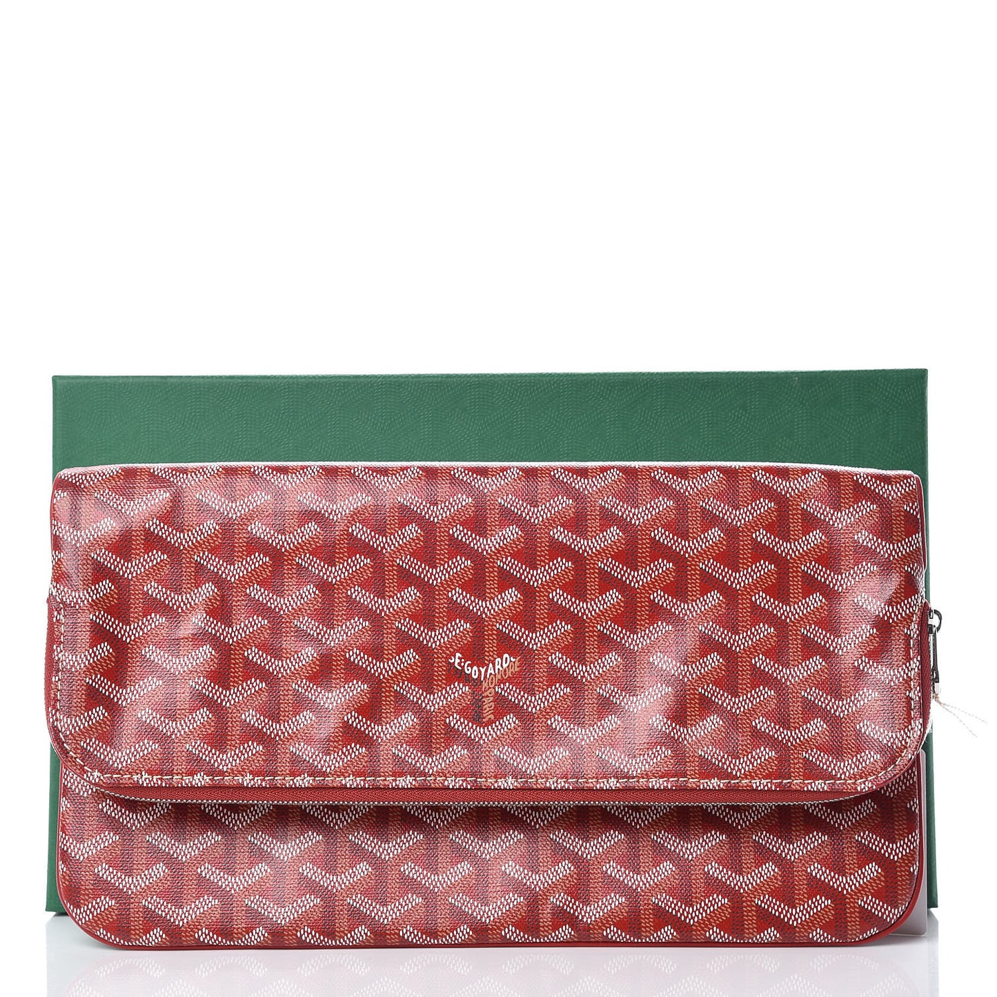 Goyardine Sainte Marie Soft Clutch Red