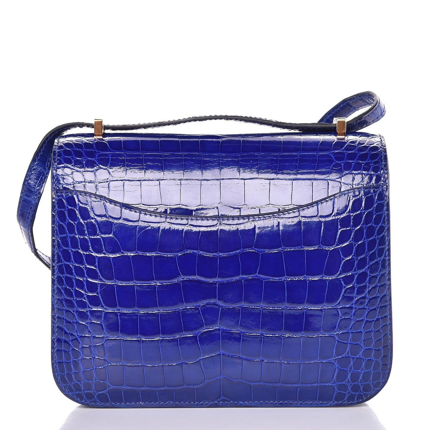 Shiny Alligator Constance 18 Bleu Electrique