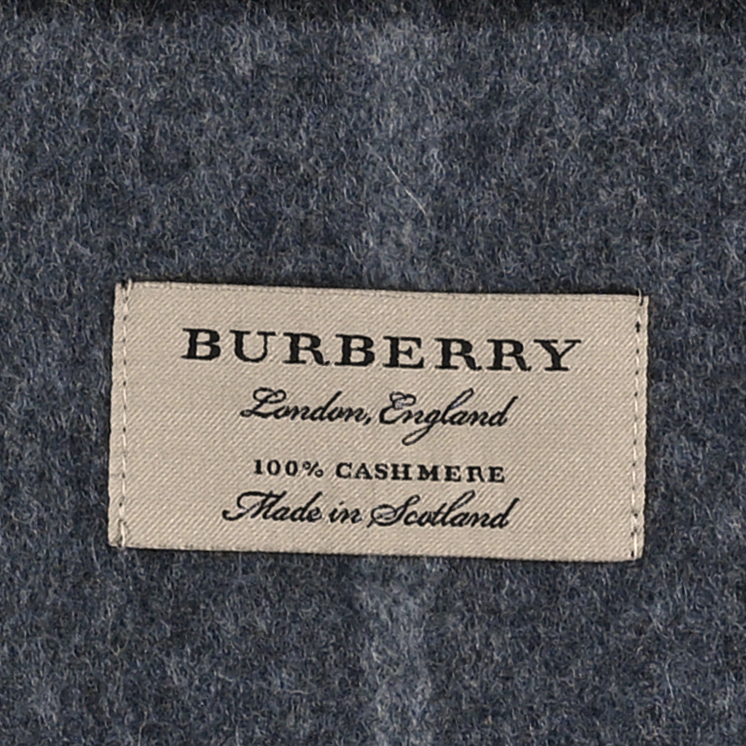 Burberry Cashmere Giant Check Scarf Mid Grey 3 of 3