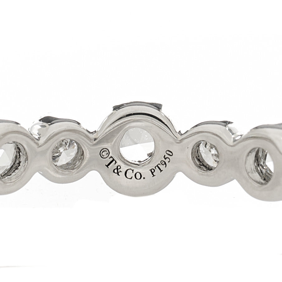 Platinum Diamond Narrow Cobblestone Band Ring 47 4