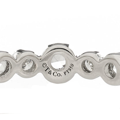 Tiffany Platinum Diamond Narrow Cobblestone Band Ring 47 4 4 of 5