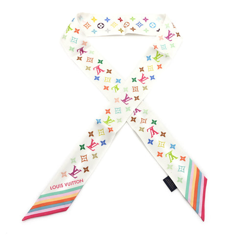 LV X TM Silk Monogram Multicolor BB Bandeau White