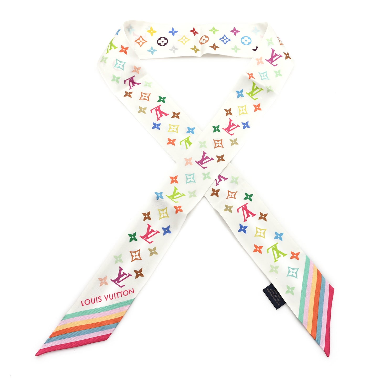 LV X TM Silk Monogram Multicolor BB Bandeau White