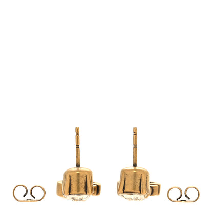Gucci Metal Crystal Double G Chain Drop Earrings Aged Gold 3 of 4