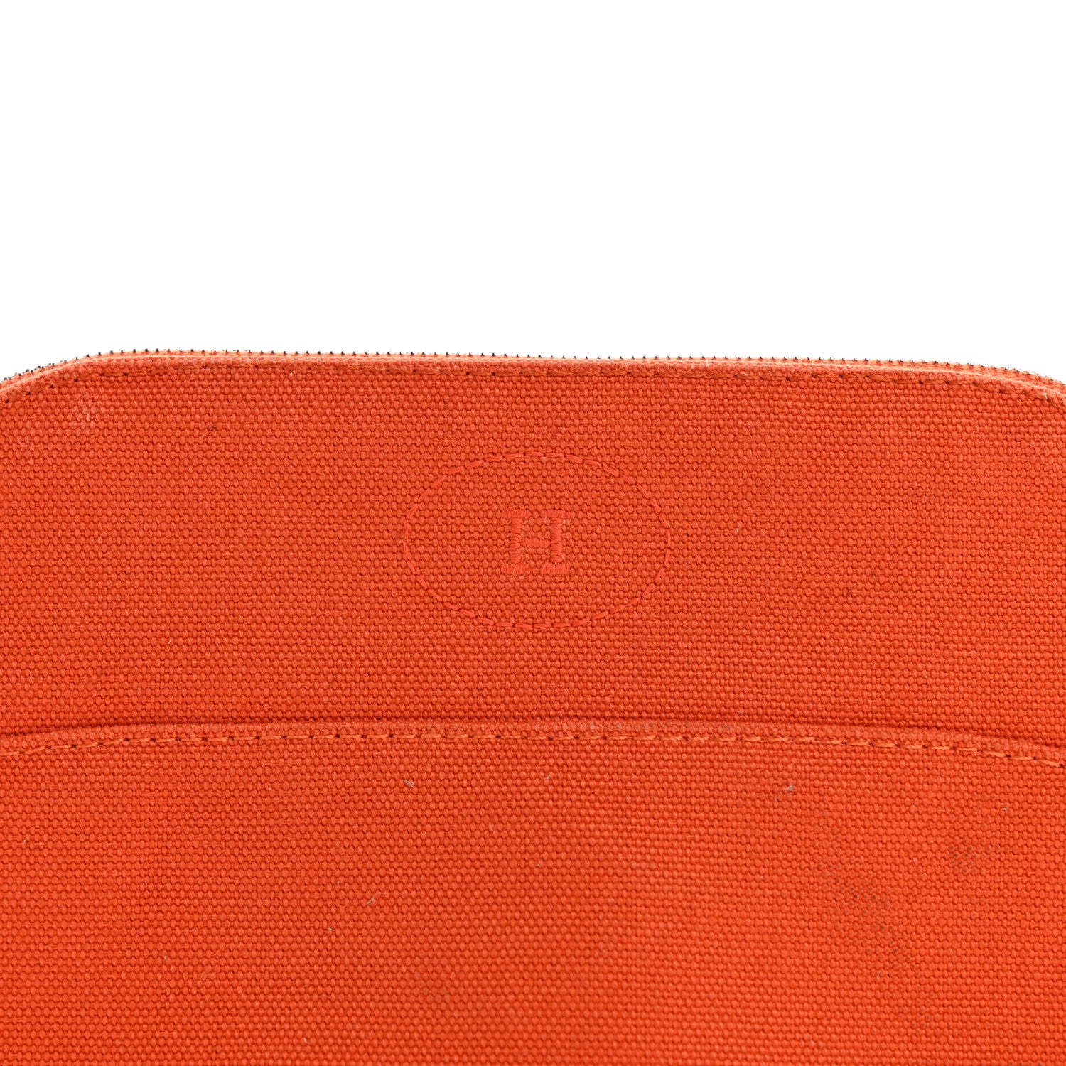 Hermes Cotton Canvas Mini Bolide Travel Cosmetic Pouch Feu 6 of 8