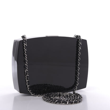 Chanel Plexiglass Compact Box Clutch Black 3 of 9