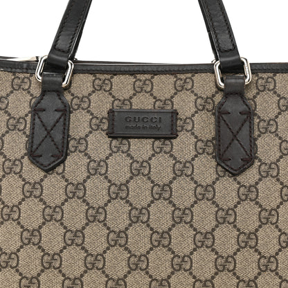 Gucci GG Supreme Monogram Small Zippered Tote Dark Brown 8 of 12