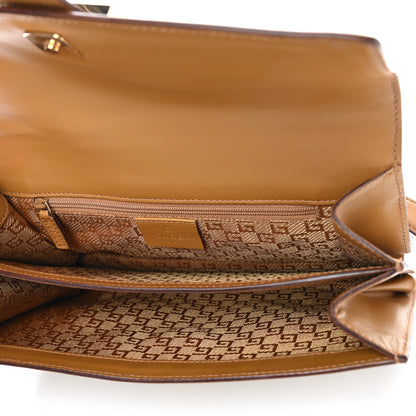Gucci Calfskin Canvas G Buckle Shoulder Bag Tan 5 of 10