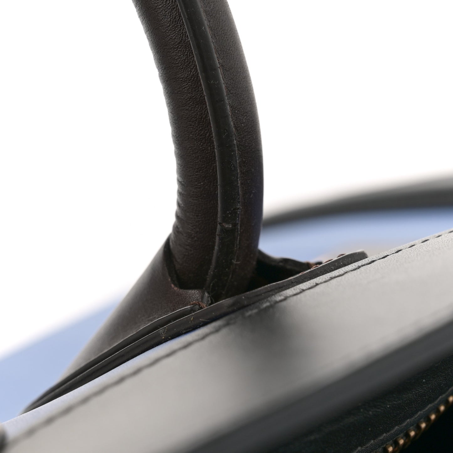 Elephant Calfskin Mini Tri-Color Luggage Indigo