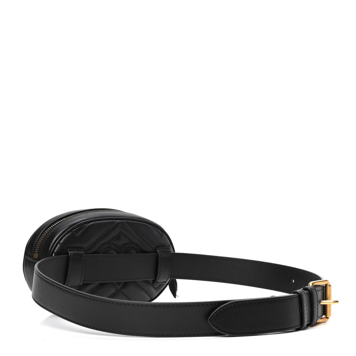 Calfskin Matelasse GG Marmont Belt Bag 85 34 Black