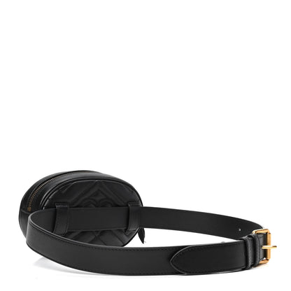 Gucci Calfskin Matelasse GG Marmont Belt Bag 85 34 Black 2 of 6