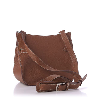 Hermes Taurillon Clemence Jypsiere 28 Gold 3 of 10