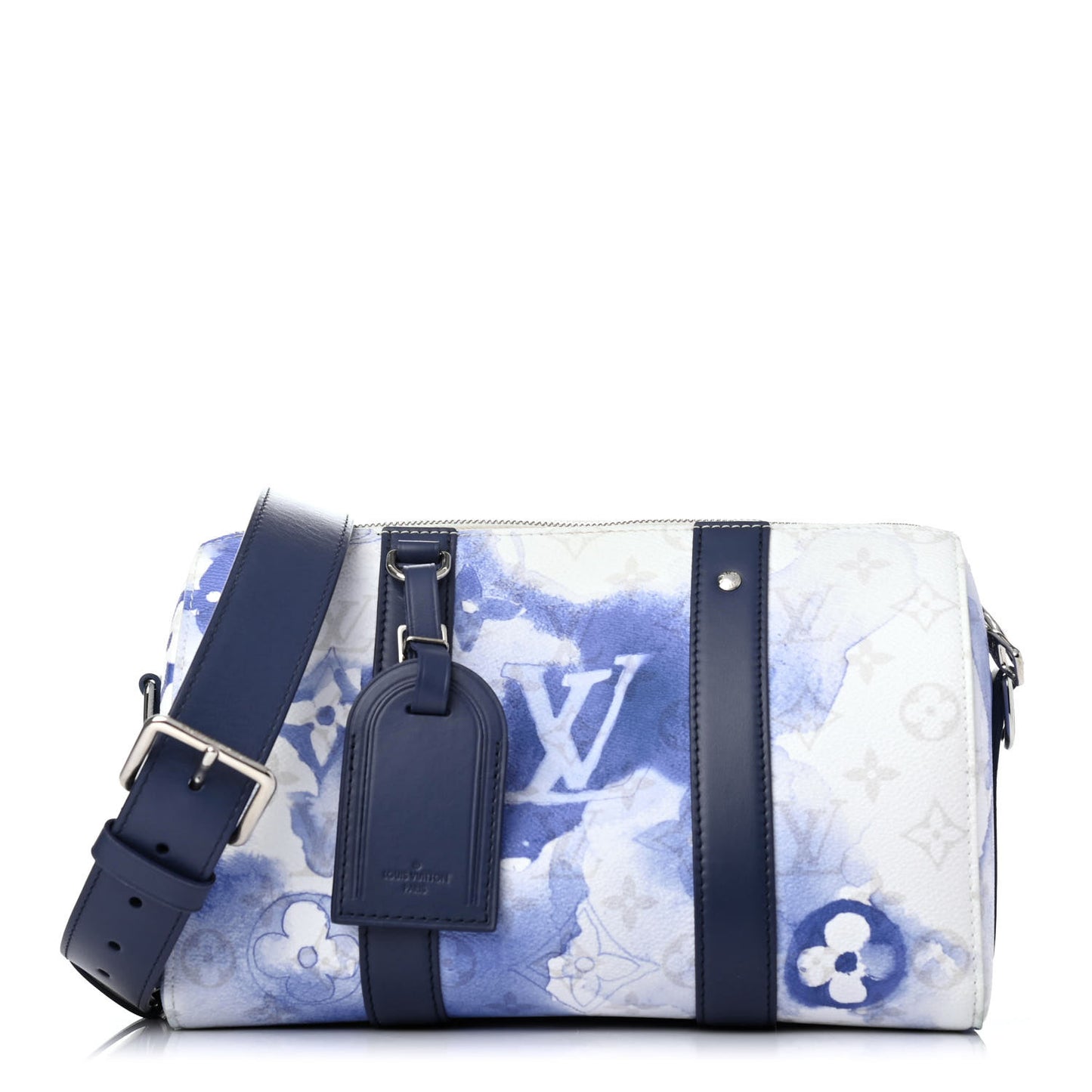 Monogram Watercolor City Keepall Blue