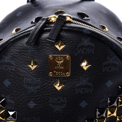 MCM Visetos Studded Medium Stark M Backpack Black 8 of 8