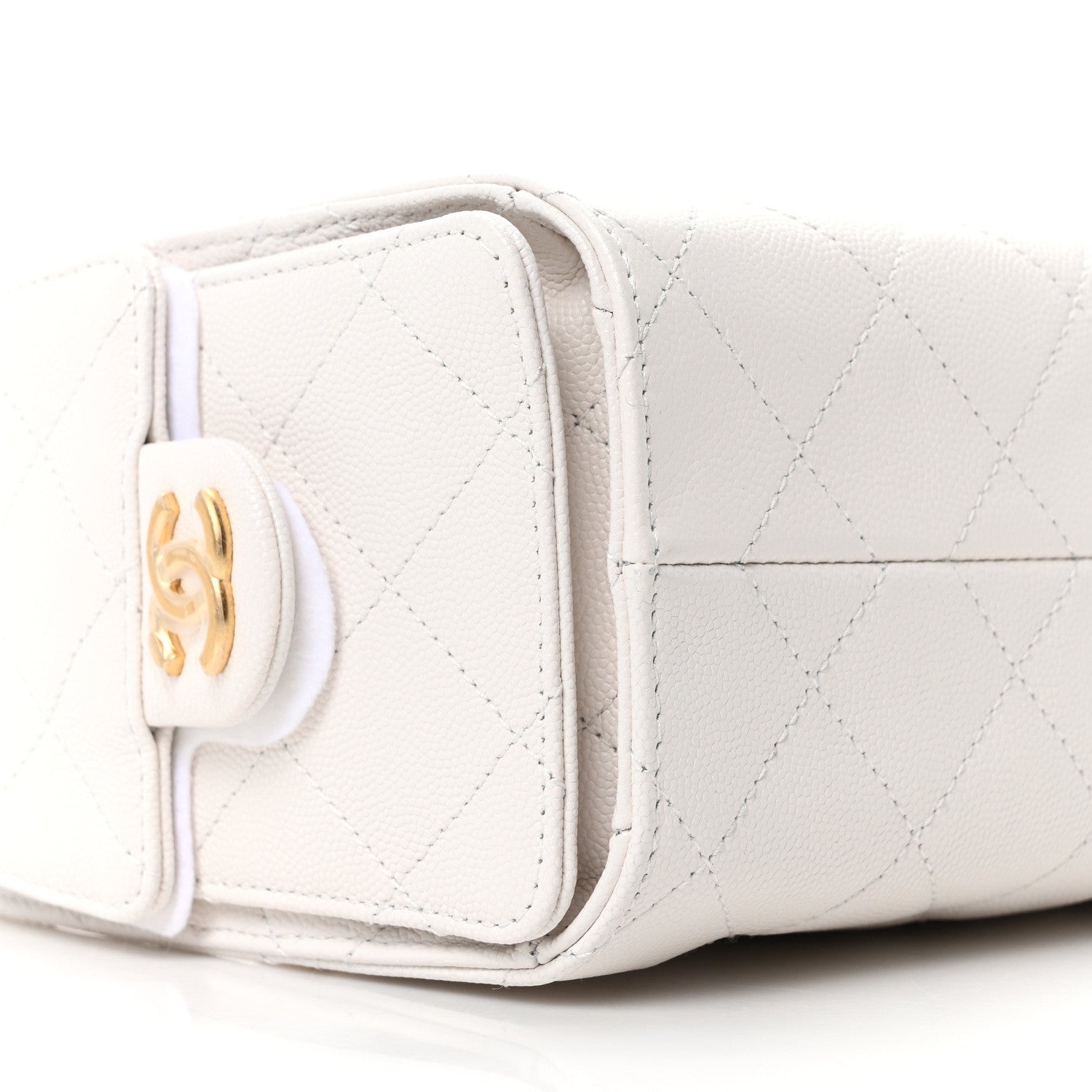 Chanel Caviar Quilted Mini Chanel 25 Handbag White 16 of 21