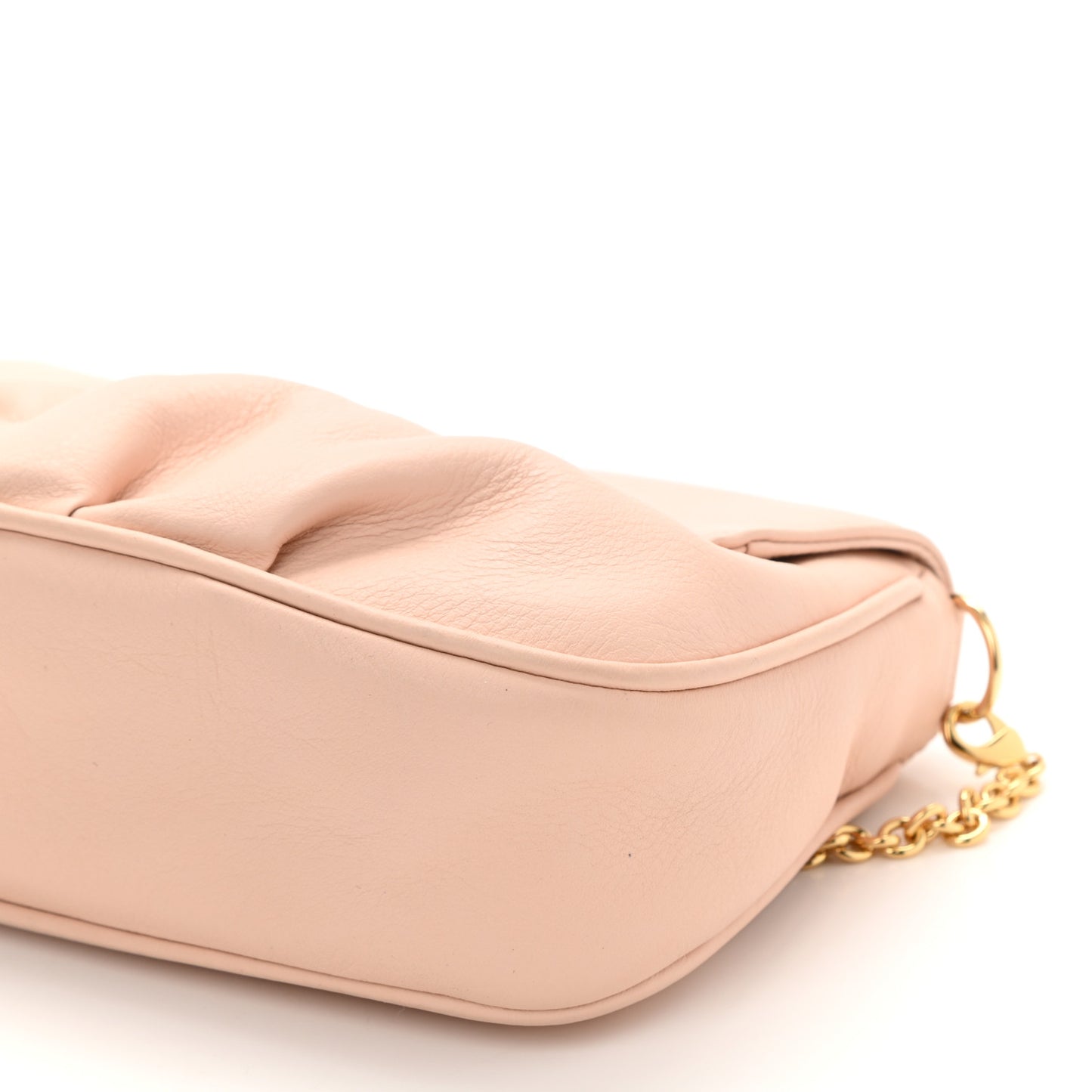 Vitello Flamingo Enamel Fendista Pouchette Crossbody Rosa Plaster
