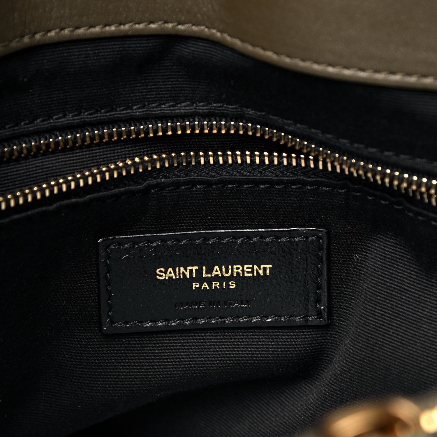 Saint Laurent Suede Y Quilted Monogram Medium Loulou Chain Satchel Olive 6 of 9