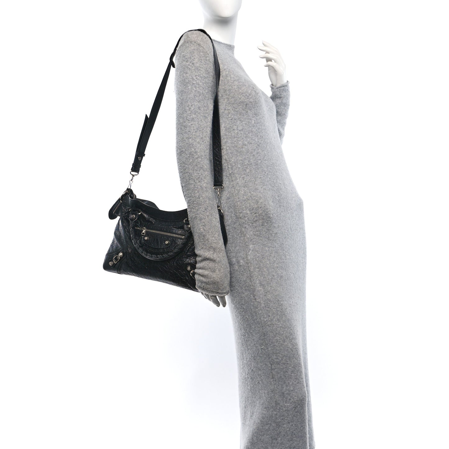 Agneau Giant 12 Silver Hardware Town Black