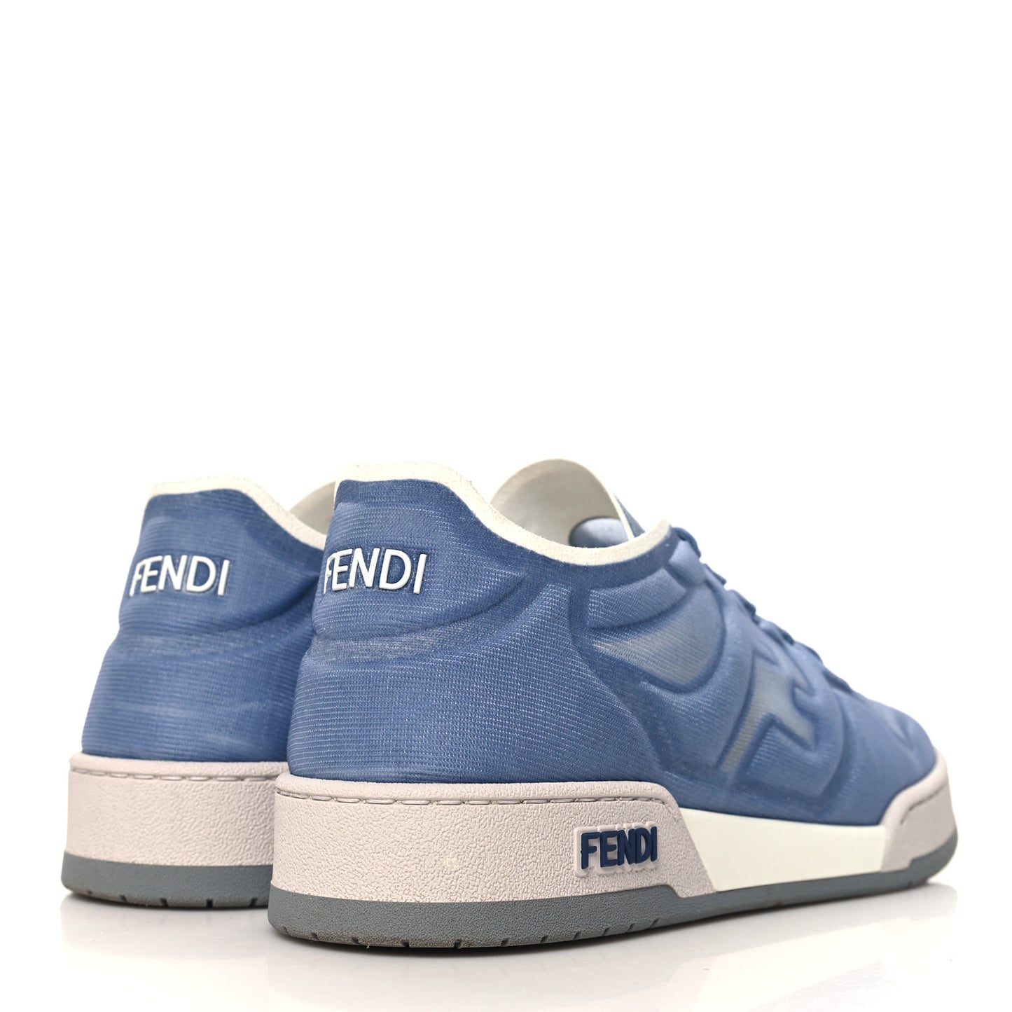 Fabric Mesh Fendi Match Low Top Sneakers 39 Perfect White