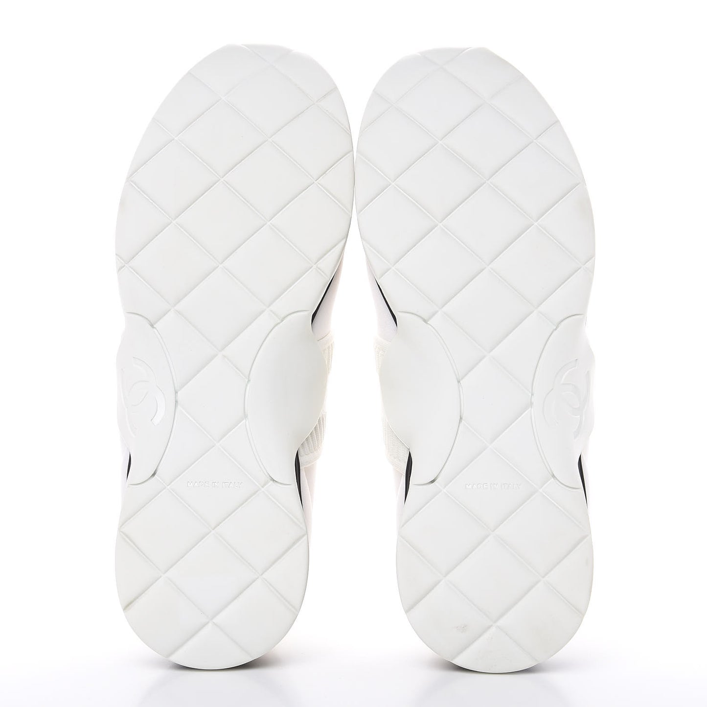 Stretch Fabric CC Sneakers 38 White