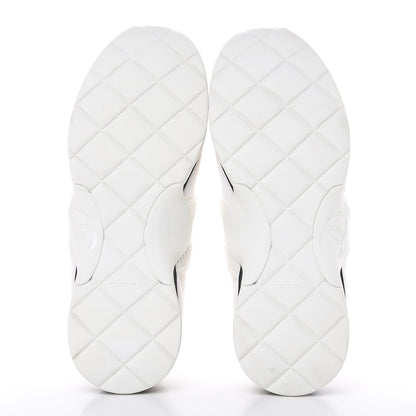 Chanel Stretch Fabric CC Sneakers 38 White 5 of 10