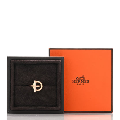 Hermes 18K Rose Gold Diamond PM Echappee Ring 49 5 5 of 5