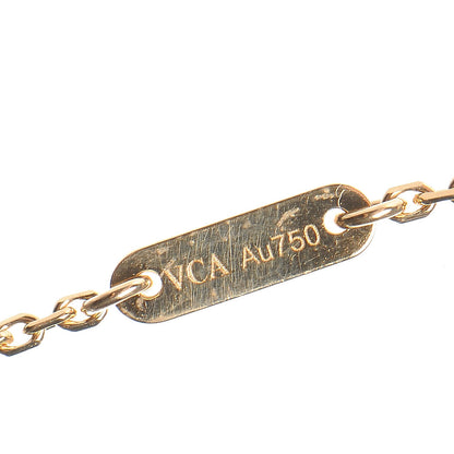 Van Cleef & Arpels 18K Yellow Gold Mother of Pearl Sweet Alhambra Butterfly Pendant Necklace 6 of 8