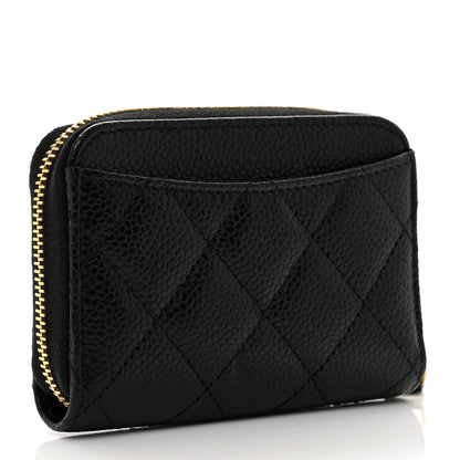 Chanel Caviar Quilted Classic Zipped Coin Purse Black 3 of 8