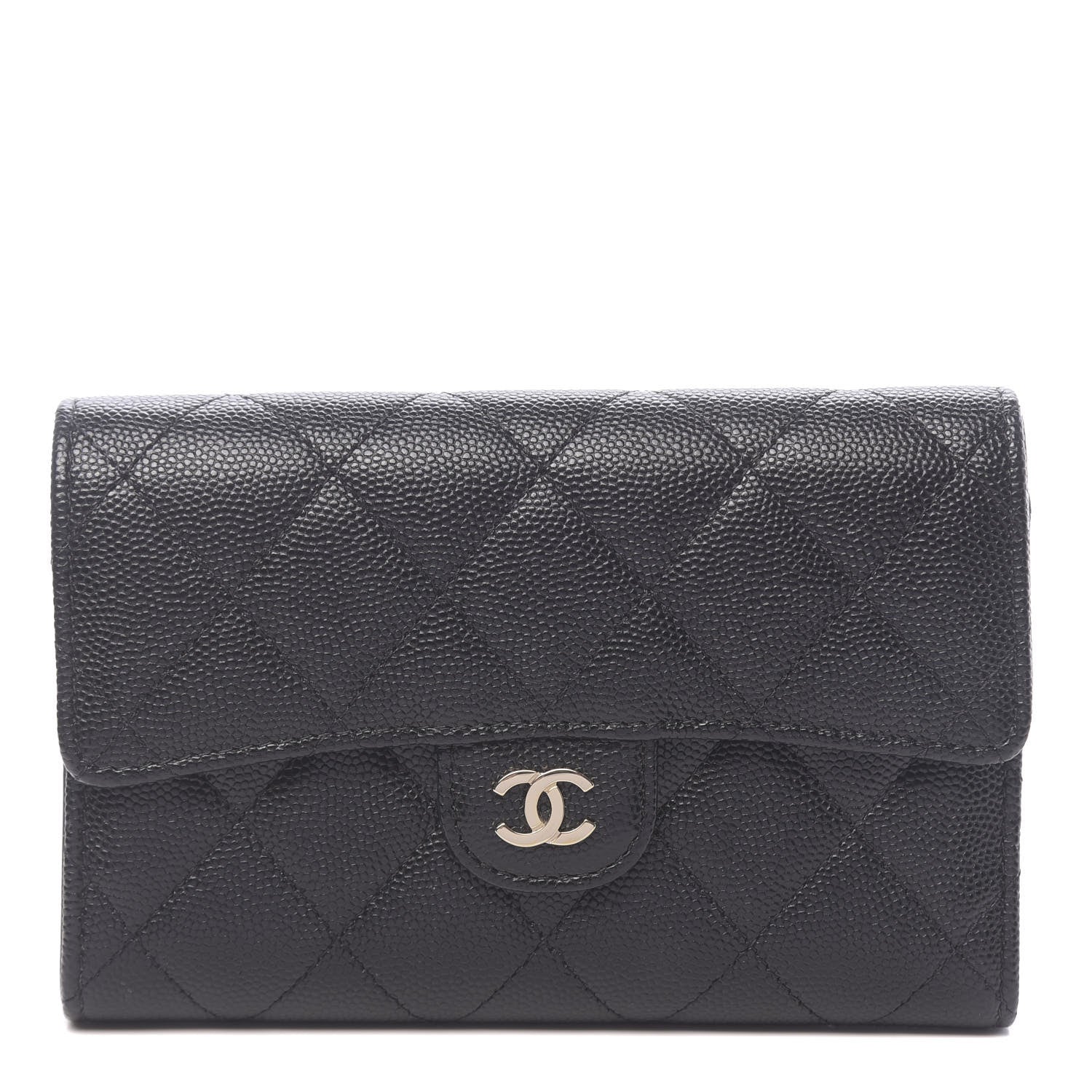 Chanel Caviar Quilted Small Flap Wallet Black 1 of 9