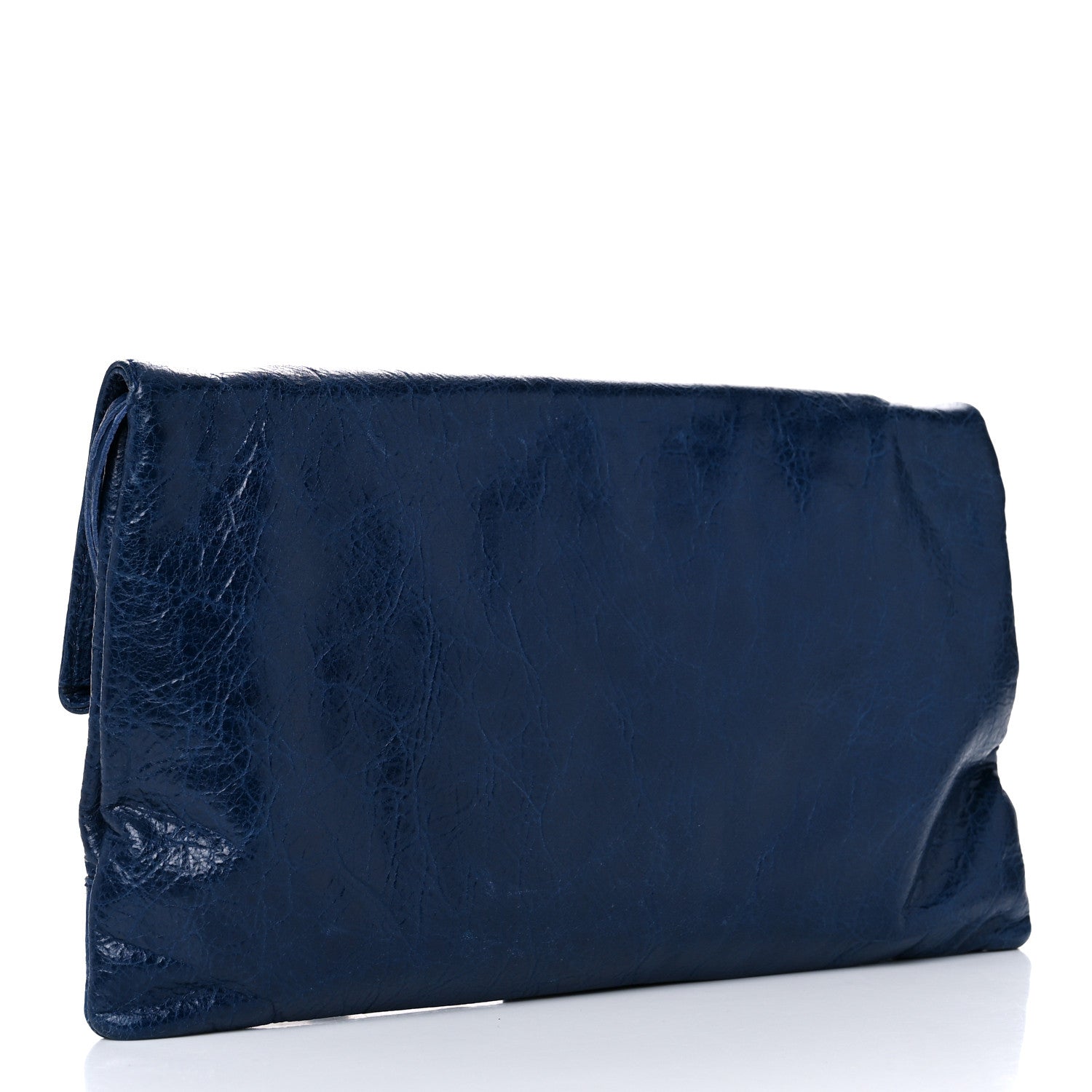 Balenciaga Agneau Giant 12 Gold Hardware Envelope Clutch Bleu Mineral 3 of 16