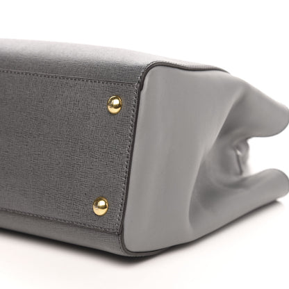 Fendi Vitello Elite Petite 2Jours Tote Grigio Grigio Chiaro 9 of 11