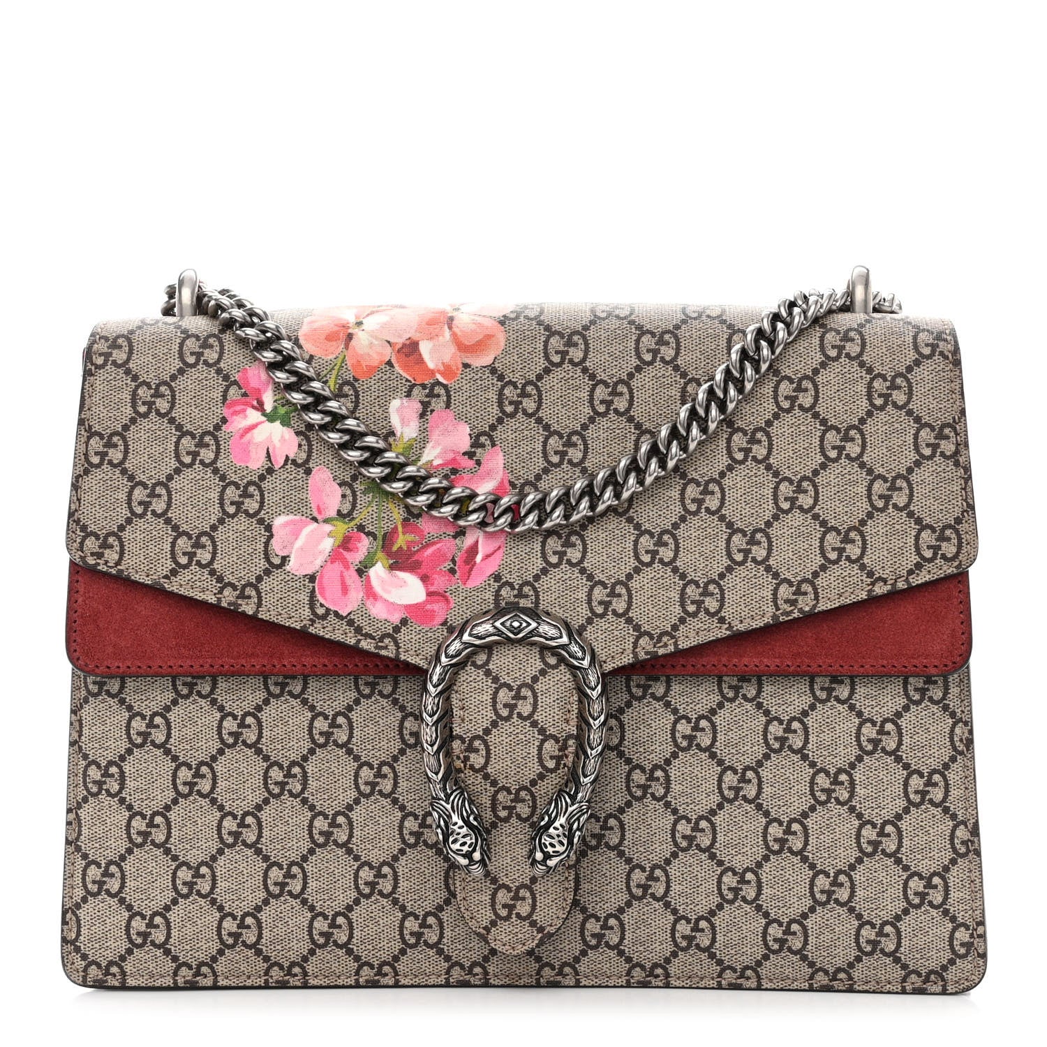 Gucci GG Supreme Monogram Blooms Medium Dionysus Shoulder Bag Beige Multicolor Dry Rose 1 of 10