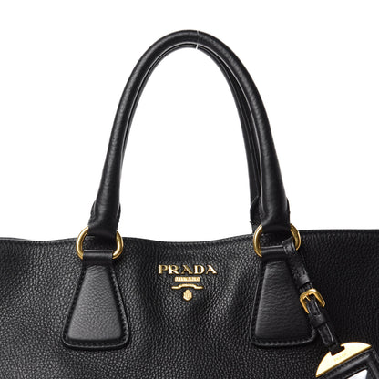 Prada Vitello Daino Large Tote Black 11 of 11