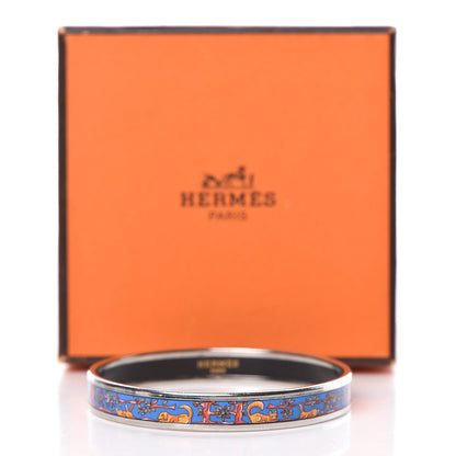 Hermes Enamel Printed Narrow Forest Animals Bracelet 65 6 of 6