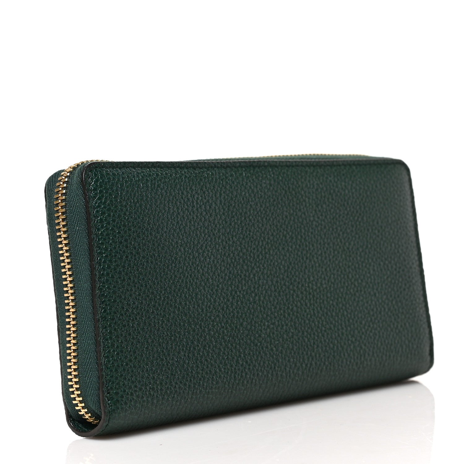Gucci Grainy Calfskin Zumi Zip Around Wallet Vintage Green 3 of 6