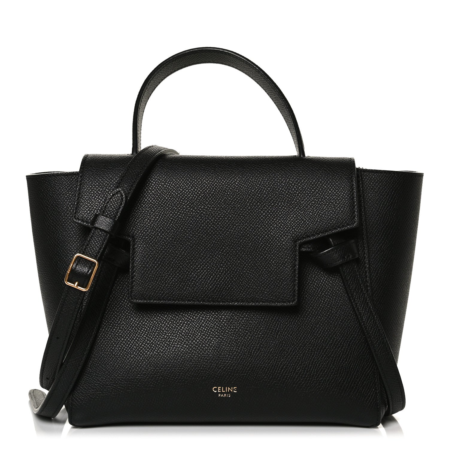 Celine Grained Calfskin Nano Belt Bag Black 1 of 12