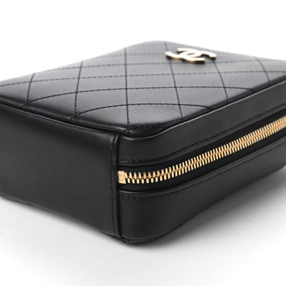Chanel Calfskin Stitched Cup Of Tea Vanity Case Black 7 of 11