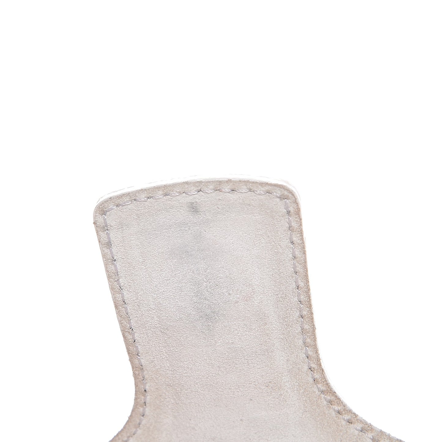 Patent Calfskin Tulita Clutch Off White