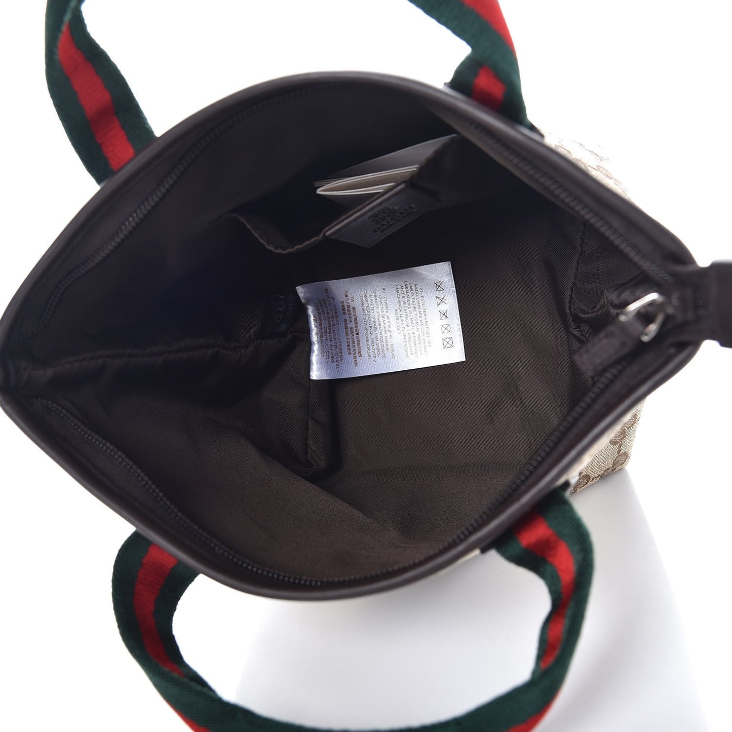 Children's Monogram GG Web Mini Tote Dark Brown