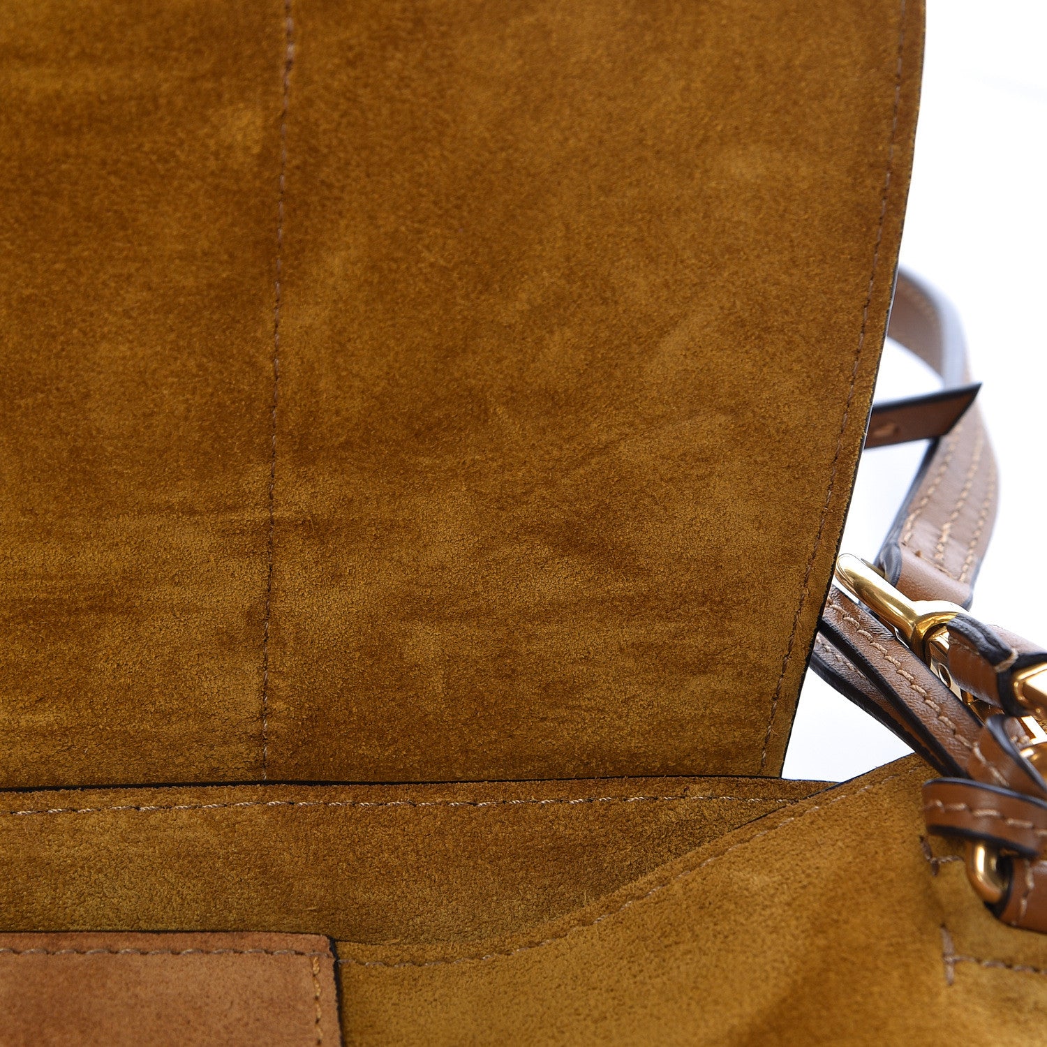 Chloe Suede Small Lexa Shoulder Bag Mustard Brown 11 of 11