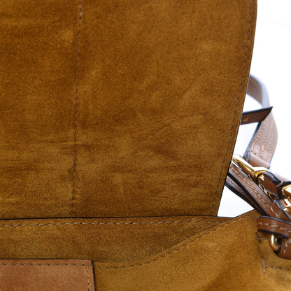 Chloe Suede Small Lexa Shoulder Bag Mustard Brown 11 of 11
