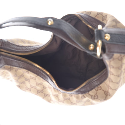 Gucci Monogram Medium Interlocking Hobo Dark Brown 5 of 13