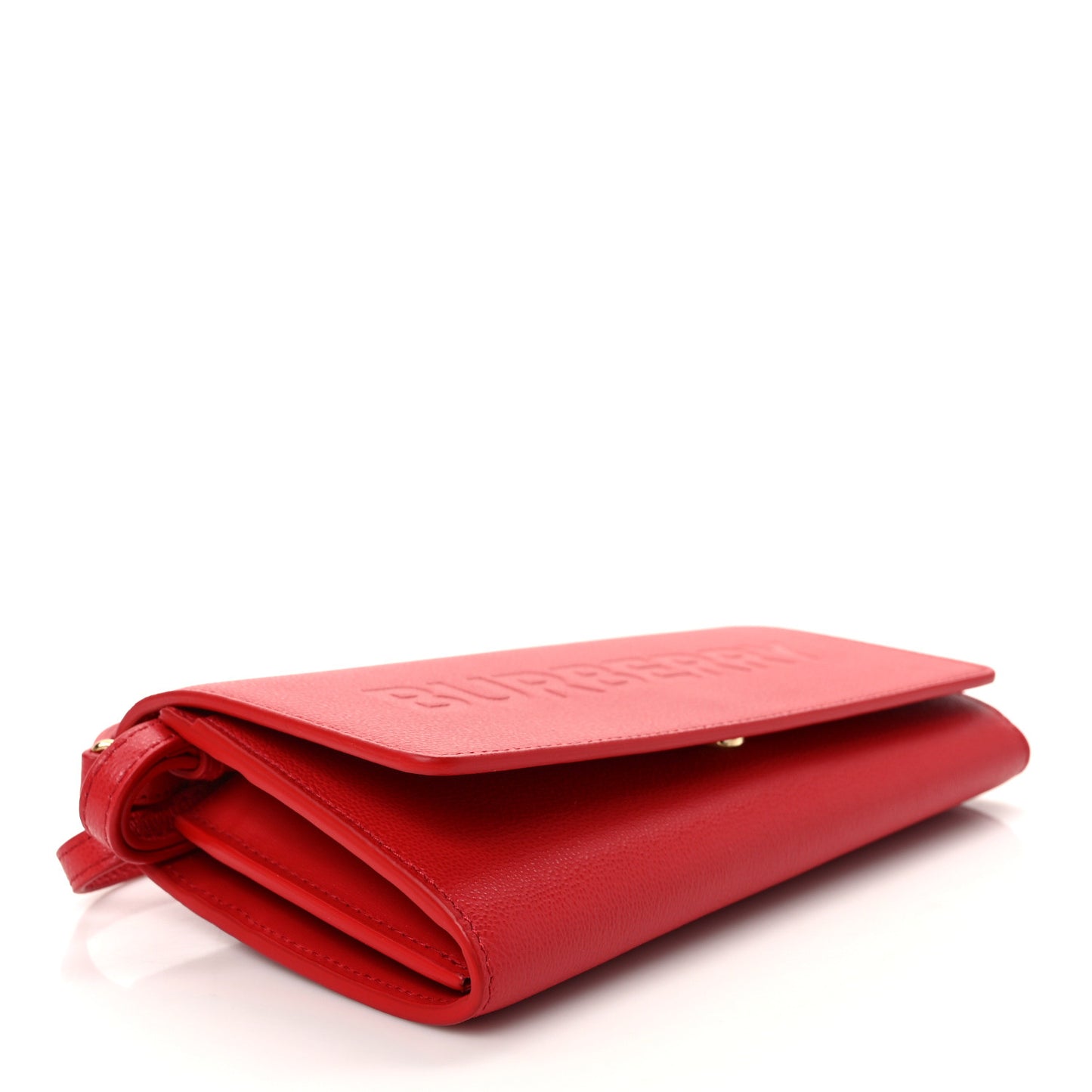 Calfskin Logo Hazelmere Wallet With Detachable Strap Red
