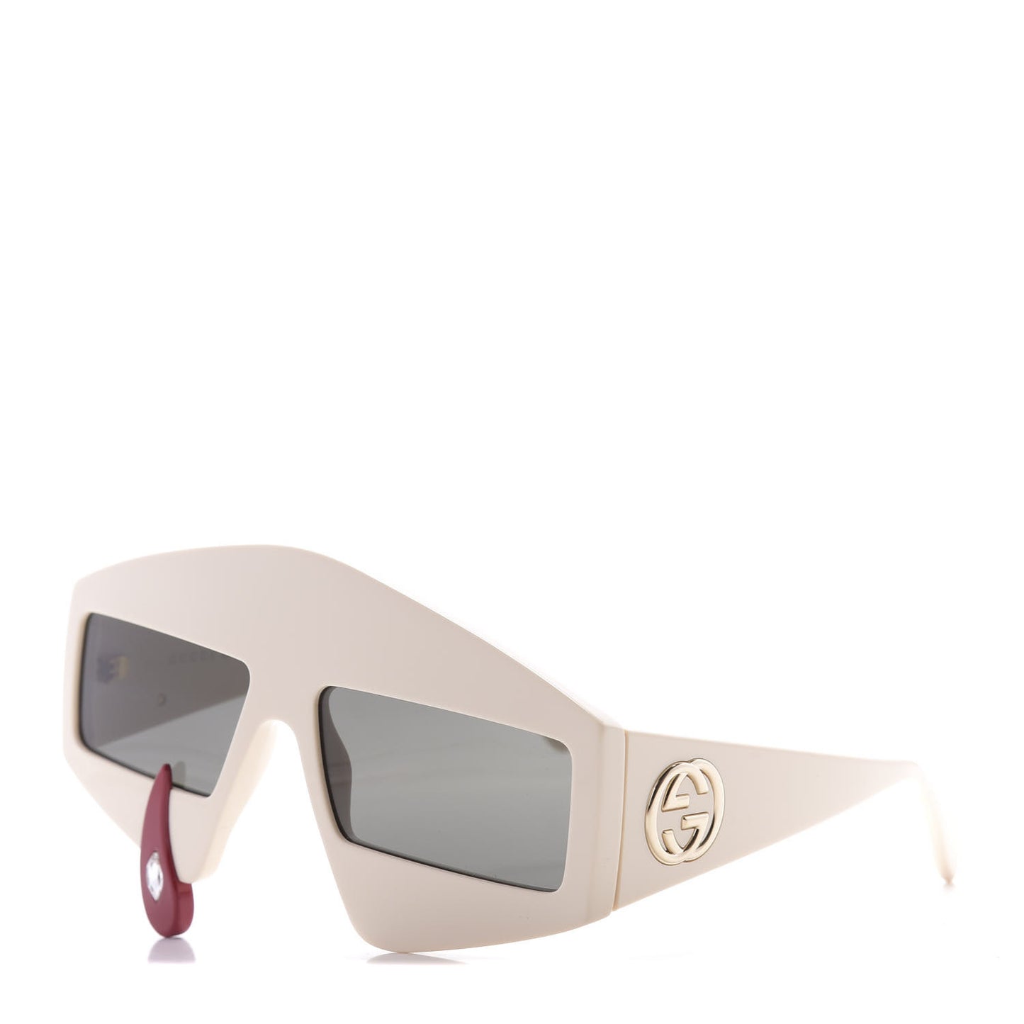 Acetate Crystal Hollywood Forever Tear Drop Sunglasses GG0359S Ivory